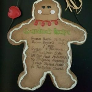 Ceramic "Grandma's Recipe" Gingerbread Man